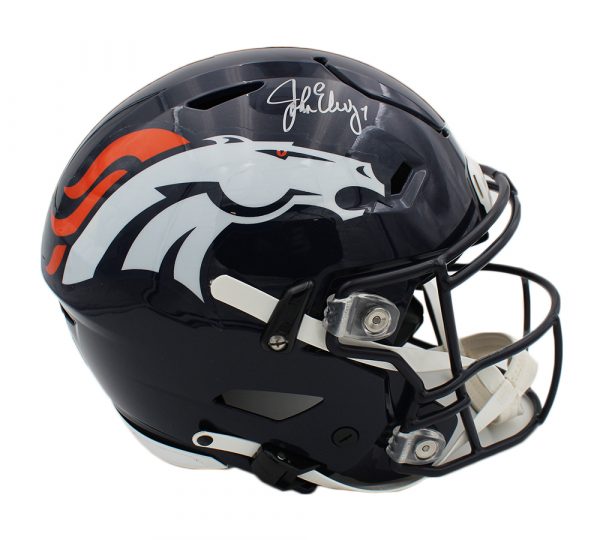 John Elway Signed Denver Broncos Speed Flex Authentic NFL Helmet - Image 2