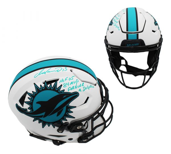 Dan Marino Signed Miami Dolphins Speed Flex Authentic Lunar NFL Helmet with 3 Inscriptions