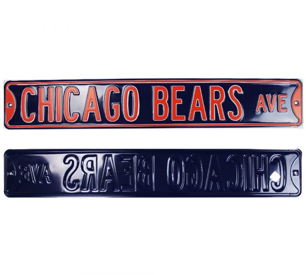 Chicago Bears Avenue Officially Licensed Authentic Steel 36x6 Navy NFL Street Sign