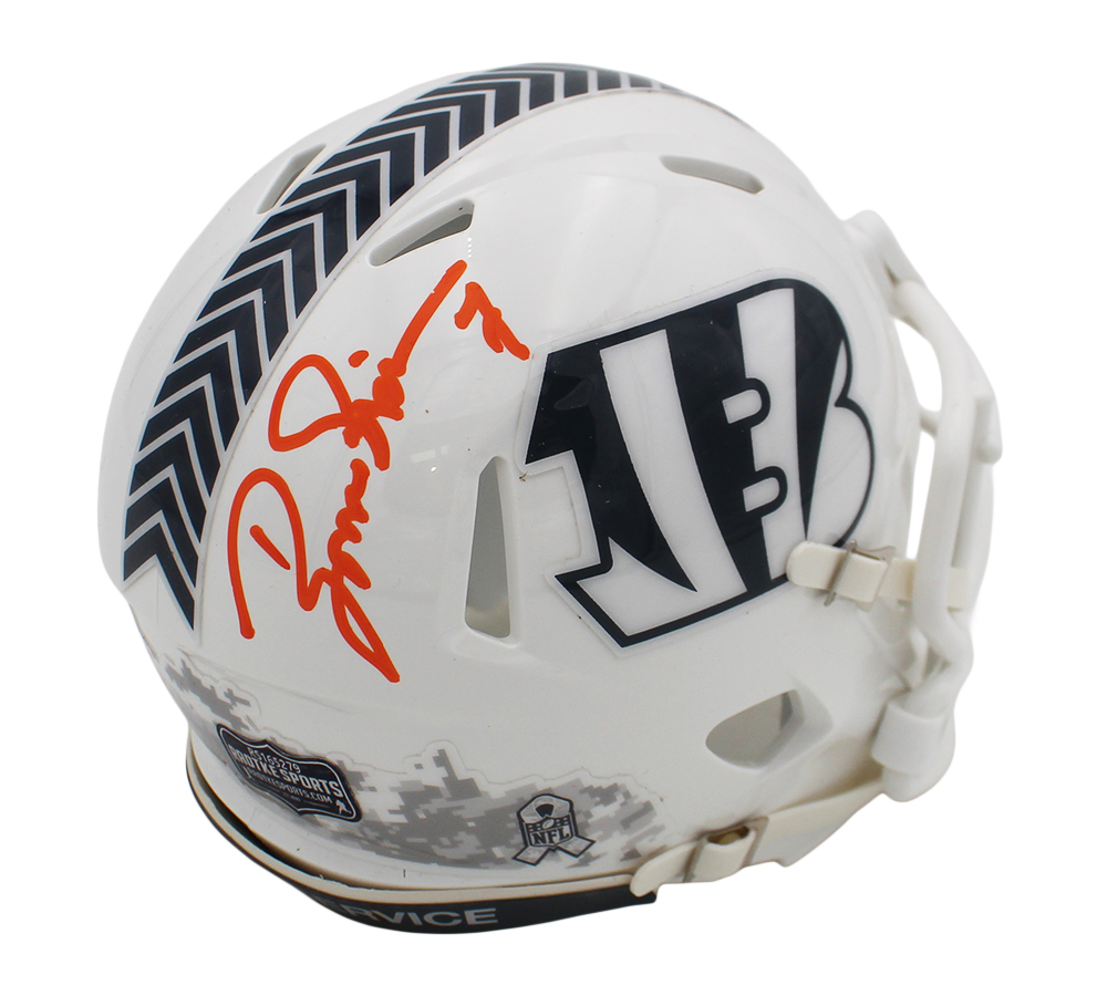 Boomer Esiason Signed Cincinnati Bengals Speed Salute to Service 3 NFL Mini Helmet