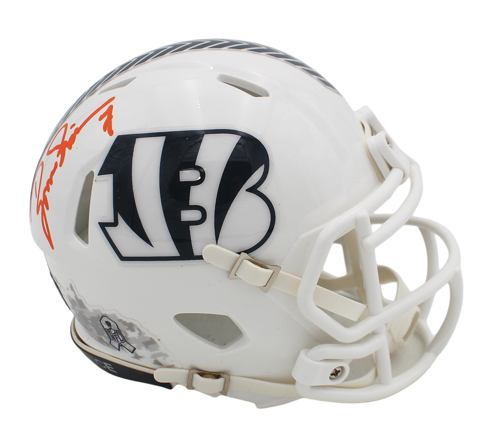 Boomer Esiason Signed Cincinnati Bengals Speed Salute to Service 3 NFL Mini Helmet - Image 2