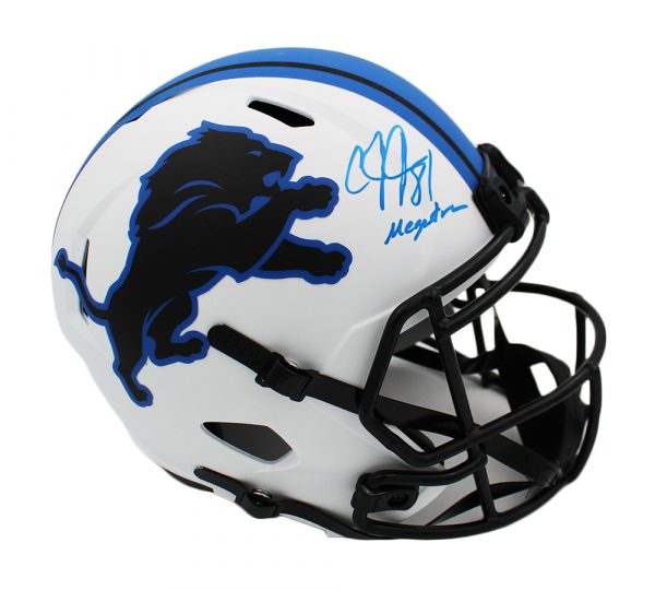 Calvin Johnson Signed Detroit Lions Speed Full Size Lunar NFL Helmet With "Megatron" Inscription