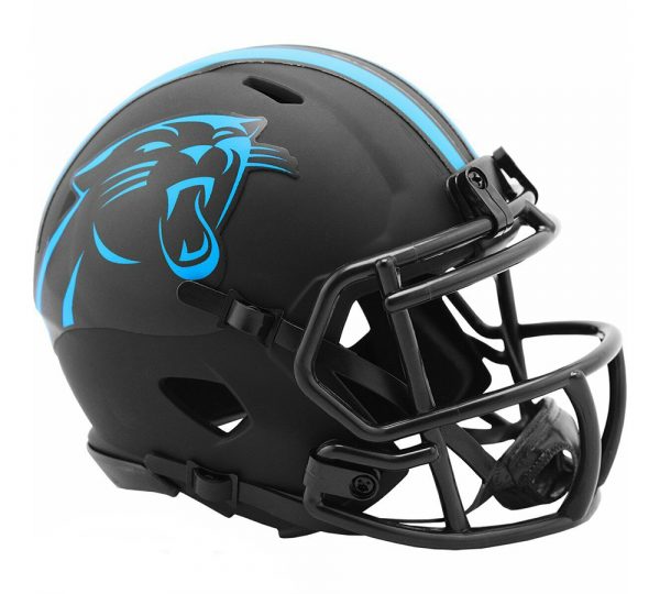Carolina Panthers Unsigned Eclipse Black Riddell Mini Helmet