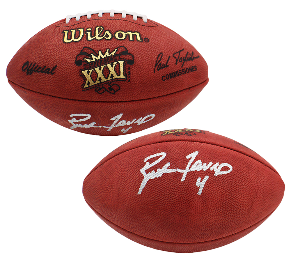 Brett Favre Signed Green Bay Packers Wilson Authentic Super Bowl 31 NFL Football with "Silver Ink"