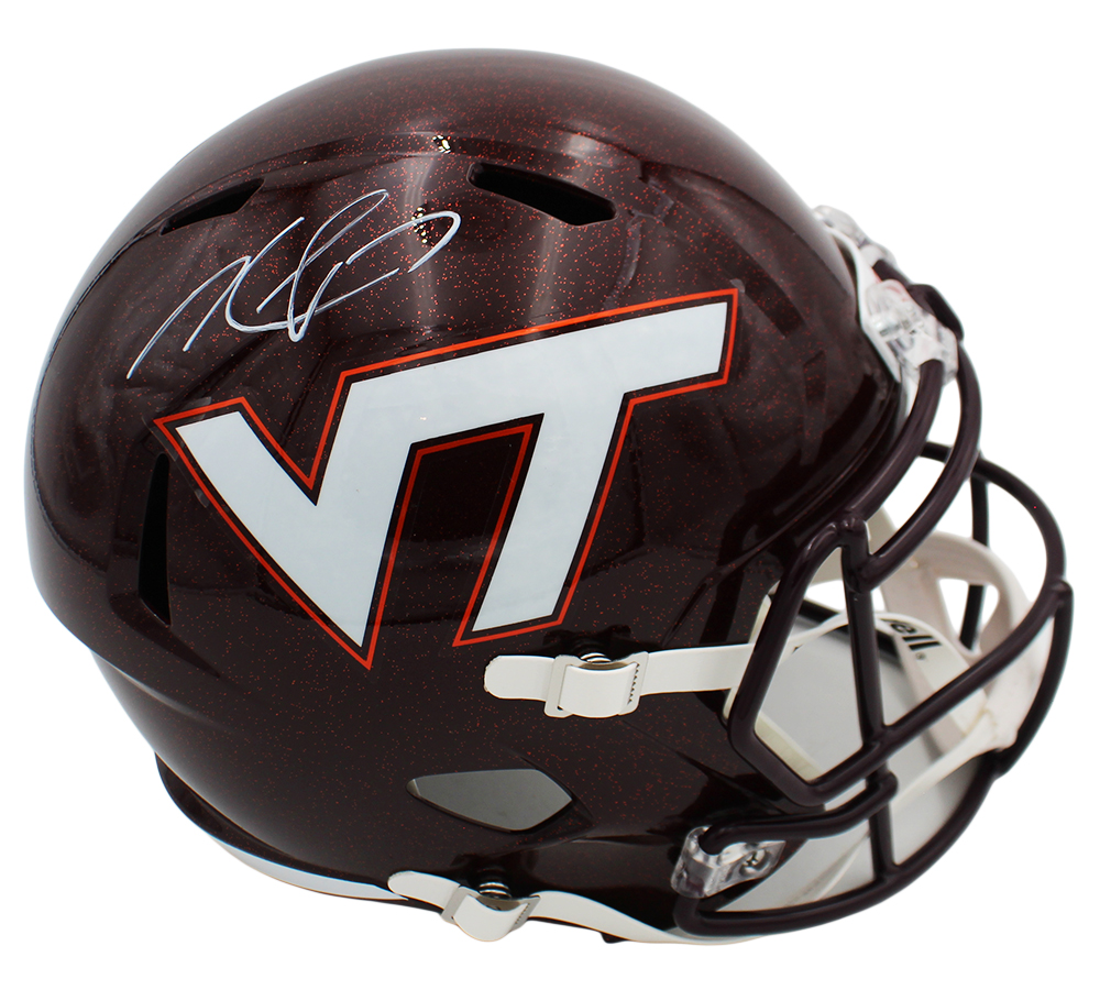 Michael Vick Signed Virginia Tech Hokies Speed Full Size NCAA Helmet - Image 2