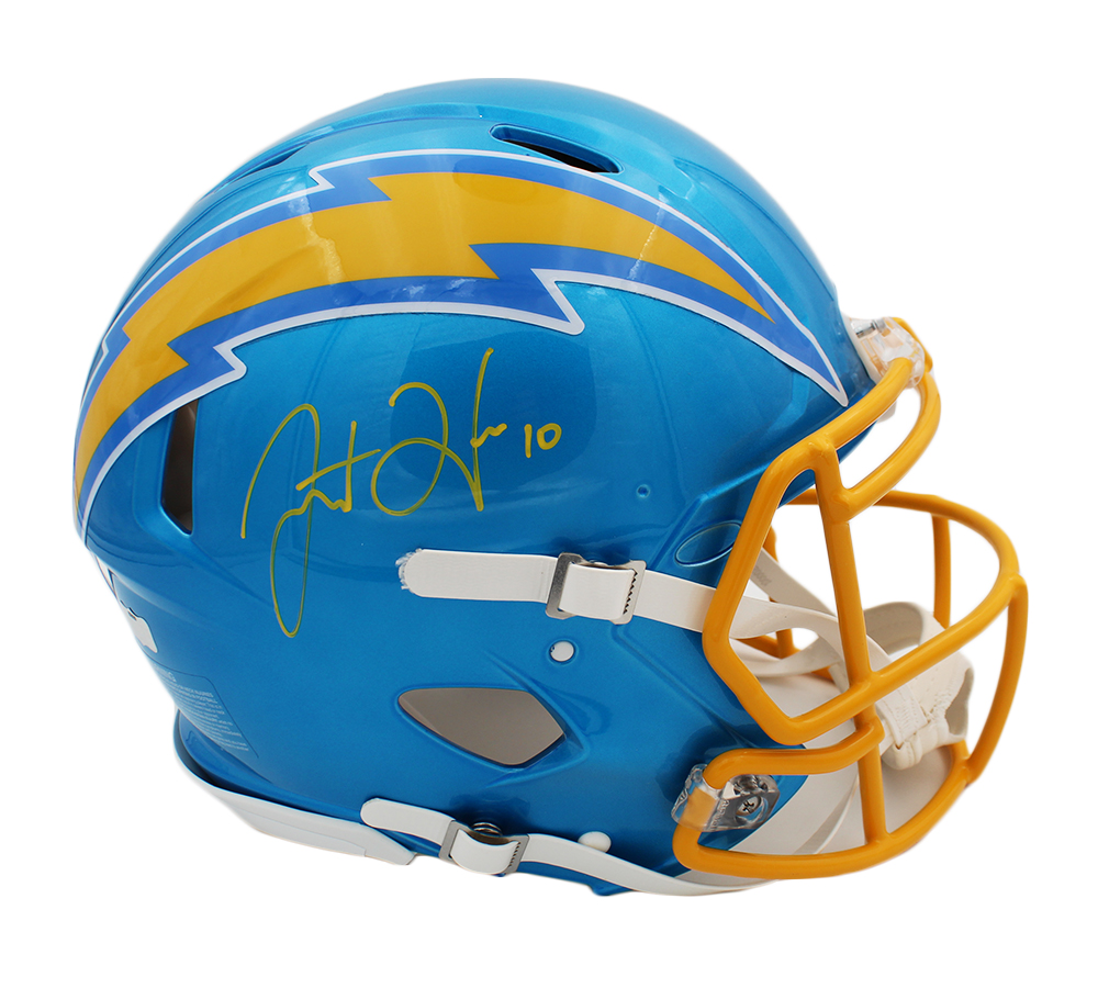 Justin Herbert Signed Los Angles Chargers Speed Authentic Flash