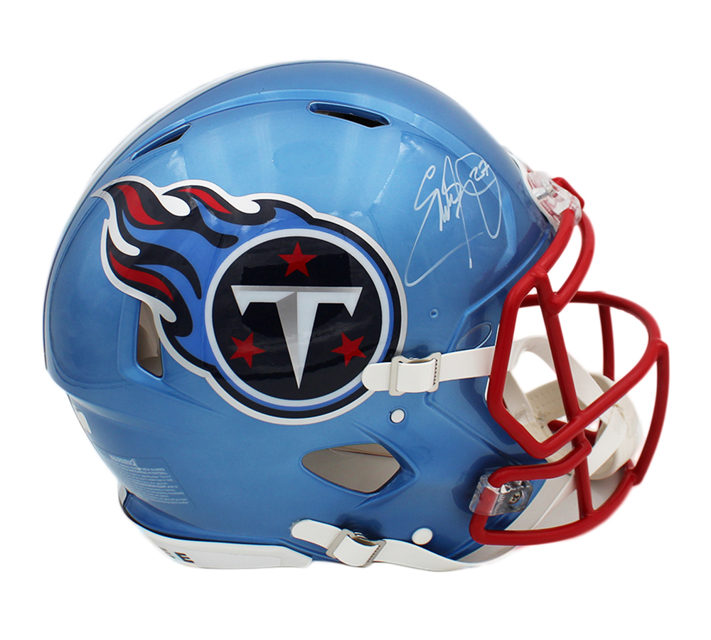 Eddie George Signed Tennessee Titans Speed Authentic Flash NFL Helmet ...