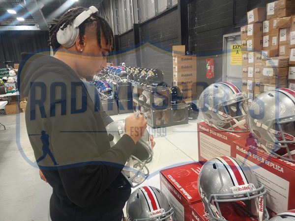CJ Stroud Signed Ohio State Buckeyes Speed Full Size NCAA Helmet - Image 3