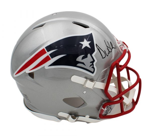 Drew Bledsoe Signed New England Patriots Speed Authentic NFL Helmet - Image 2