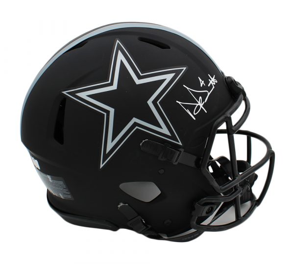 Dak Prescott Signed Dallas Cowboys Speed Authentic Eclipse NFL Helmet