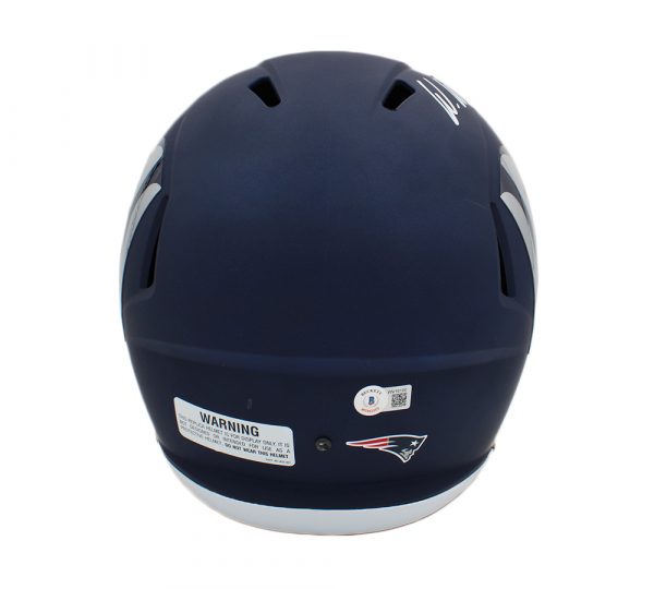 Wes Welker Signed New England Patriot Speed Full Size AMP NFL Helmet - Image 2