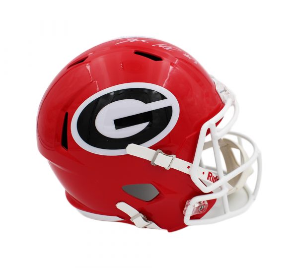 Zamir White Signed Georgia Bulldogs Speed Full Size NCAA Helmet - Image 2