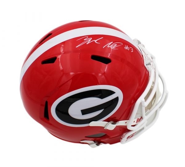 Zamir White Signed Georgia Bulldogs Speed Full Size NCAA Helmet