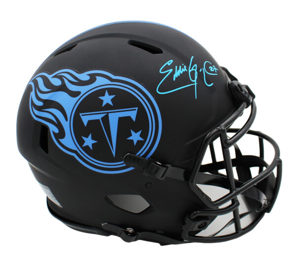 Eddie George Signed Tennessee Titans Speed Authentic Eclipse NFL Helmet - Image 2