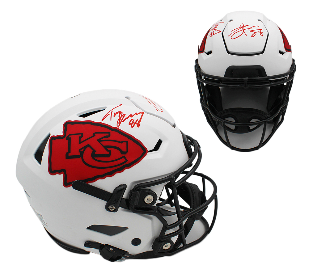 Travis Kelce & Tony Gonzalez Signed Kansas City Chiefs Speed Flex ...