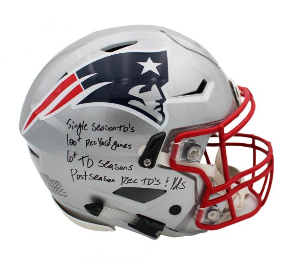 Rob Gronkowski Signed New England Patriots Speed Flex Authentic NFL Helmet With 6 Inscription - Image 3
