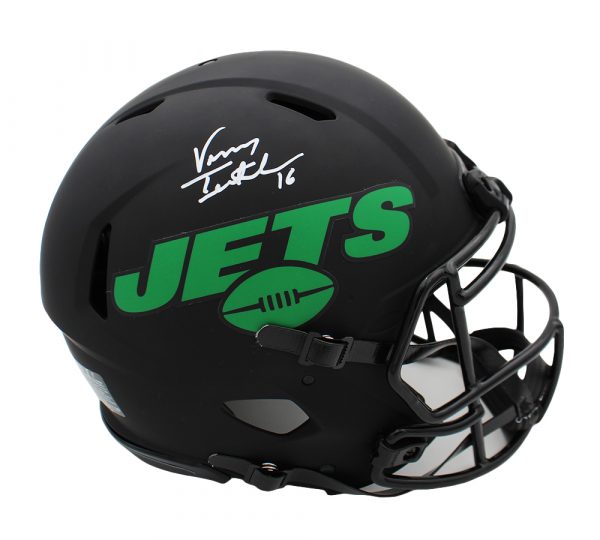 Vinny Testaverde Signed New York Jets Speed Authentic Eclipse NFL Helmet