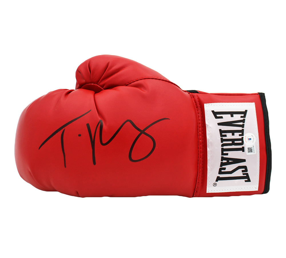 Tyson Fury Signed Everlast Red Boxing Glove - Black Ink