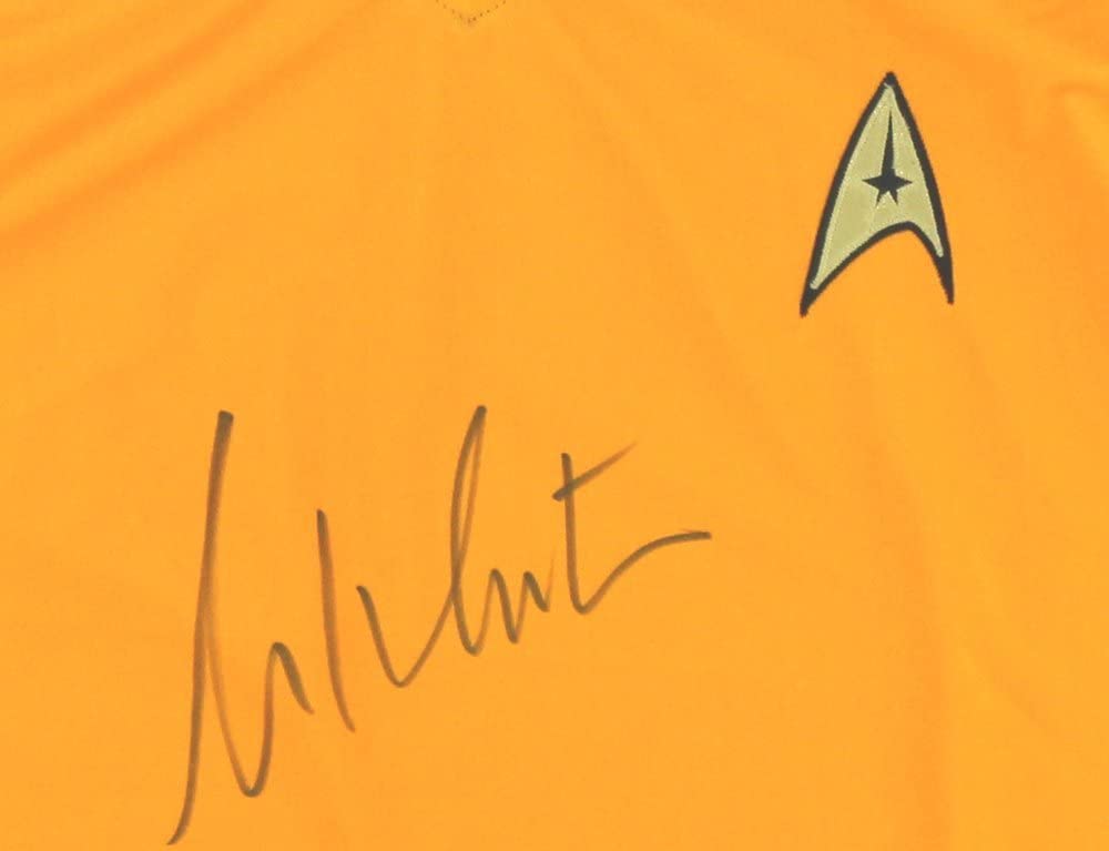 William Shatner Signed Framed Custom Yellow Star Trek Uniform - Image 2