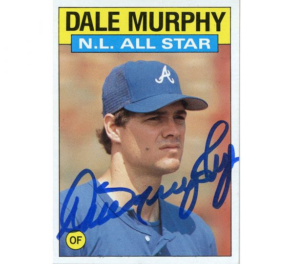 Dale Murphy Signed Atlanta Braves 1985 Topps #705 Card- N.L All Star