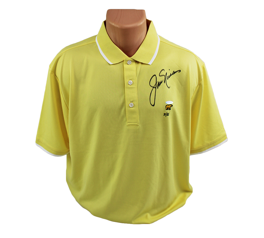 Jack Nicklaus Signed Yellow Polo Shirt - Limited Edition 21 of 25 - Upper Deck Authenticated