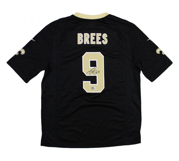 Drew Brees Signed New Orleans Saints Nike Game Black Jersey