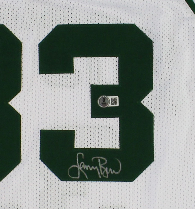 Larry Bird Signed Boston Custom White Jersey - Image 2