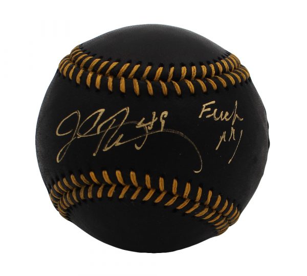 John Rocker Signed Atlanta Braves Rawlings Official Major League Black MLB Baseball With "F NY"