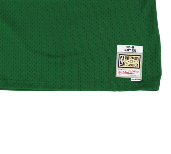 Larry Bird Signed Boston Celtics Mitchell and Ness Green Jersey - Image 4
