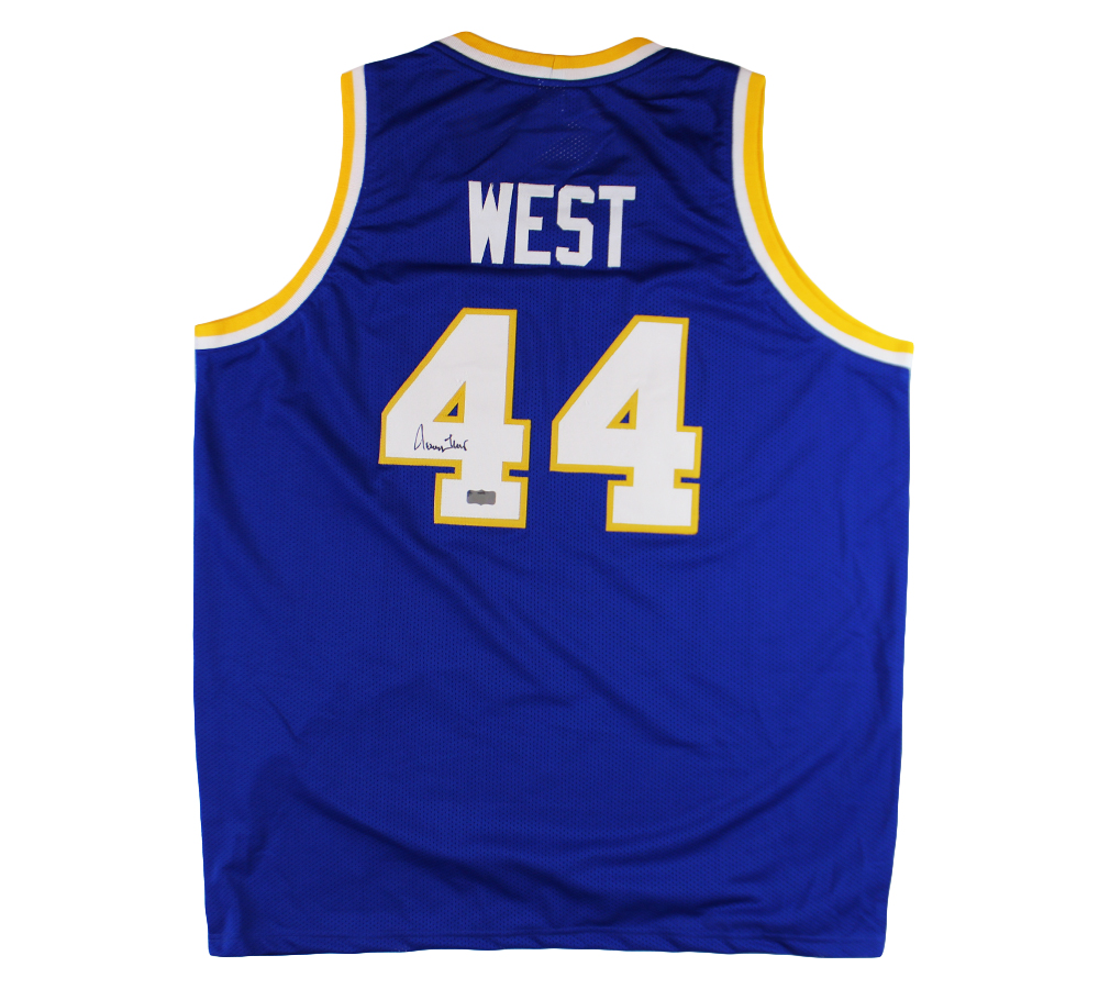 Maillot NBA Pas Cher Los Angeles Lakers Jerry West 44 Bleu - Maillot