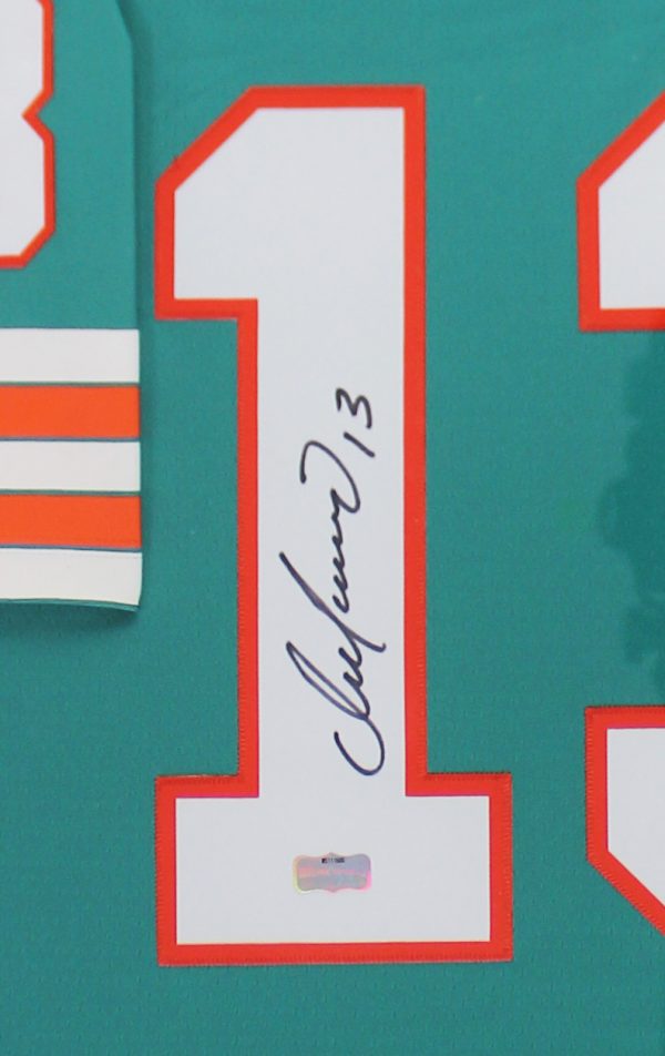 Dan Marino Signed Miami Dolphins LED Framed Mitchell & Ness Teal NFL Jersey - Image 3