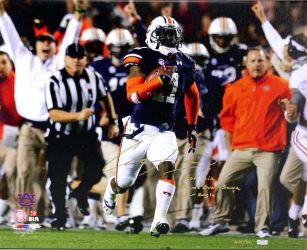 Chris Davis Signed Auburn Tigers 24x32 Wrapped Canvas With "Kick Six - Game Over Bama - War Eagle!" Inscription Limited Edition #111 Of 111-0