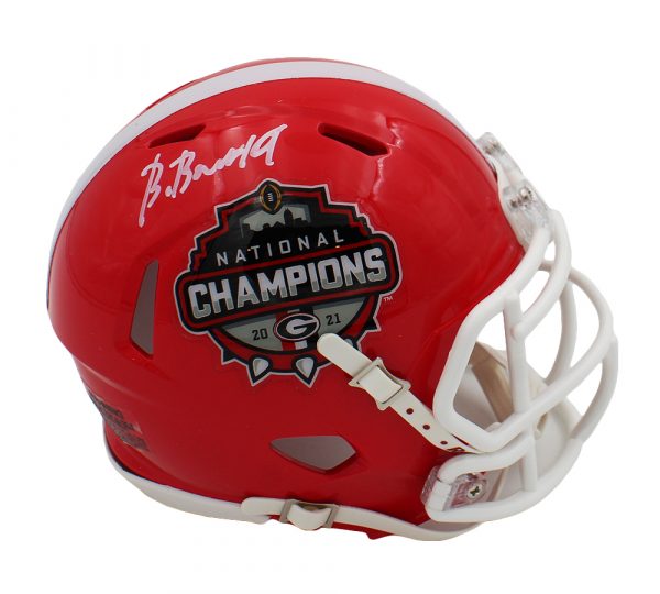 Brock Bowers Signed Georgia Bulldogs Speed National Championship NCAA Mini Helmet