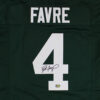 Brett Favre Signed Green Bay Custom Green Jersey - Image 2