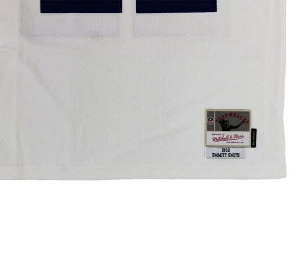 Emmitt Smith Signed Dallas Cowboys Mitchell & Ness Replica White NFL Jersey - Image 4