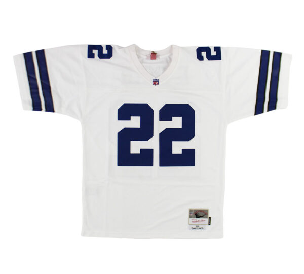 Emmitt Smith Signed Dallas Cowboys Mitchell & Ness Replica White NFL Jersey - Image 3