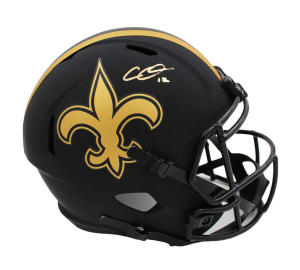 Chris Olave Signed New Orleans Saints Speed Full Size Eclipse NFL Helmet