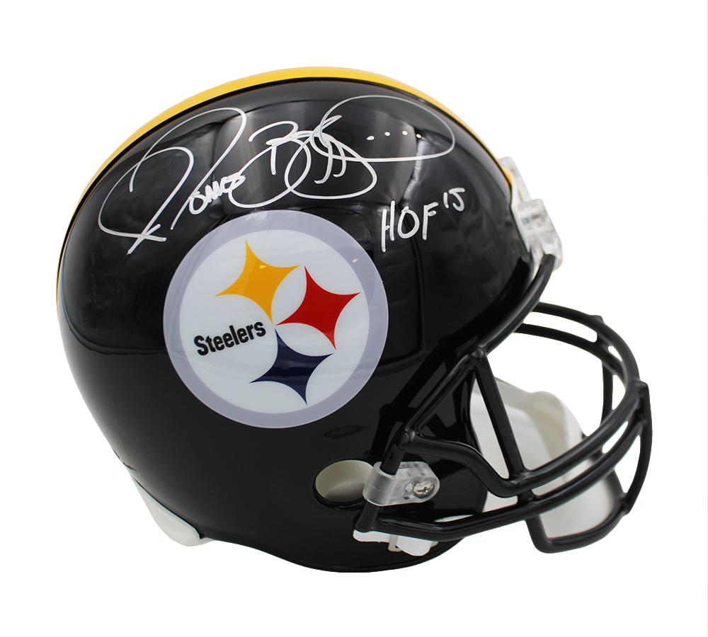 Jerome Bettis Signed Pittsburgh Steelers Full Size NFL Helmet with "HOF 15" Inscription