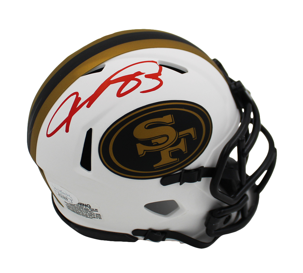 Vernon Davis Signed San Francisco 49ers Speed Lunar NFL Mini Helmet Radtke Sports