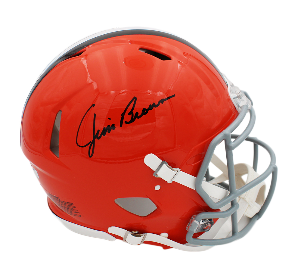 Jim Brown Signed Cleveland Browns Speed Authentic Throwback 62-74 NFL Helmet