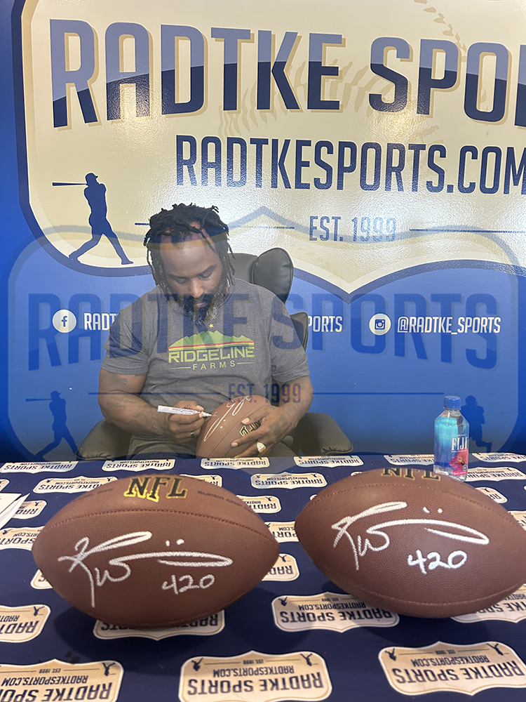 Ricky Williams Signed Miami Dolphins Super Grip Composite Leather NFL Football with "420" Inscription - Image 4