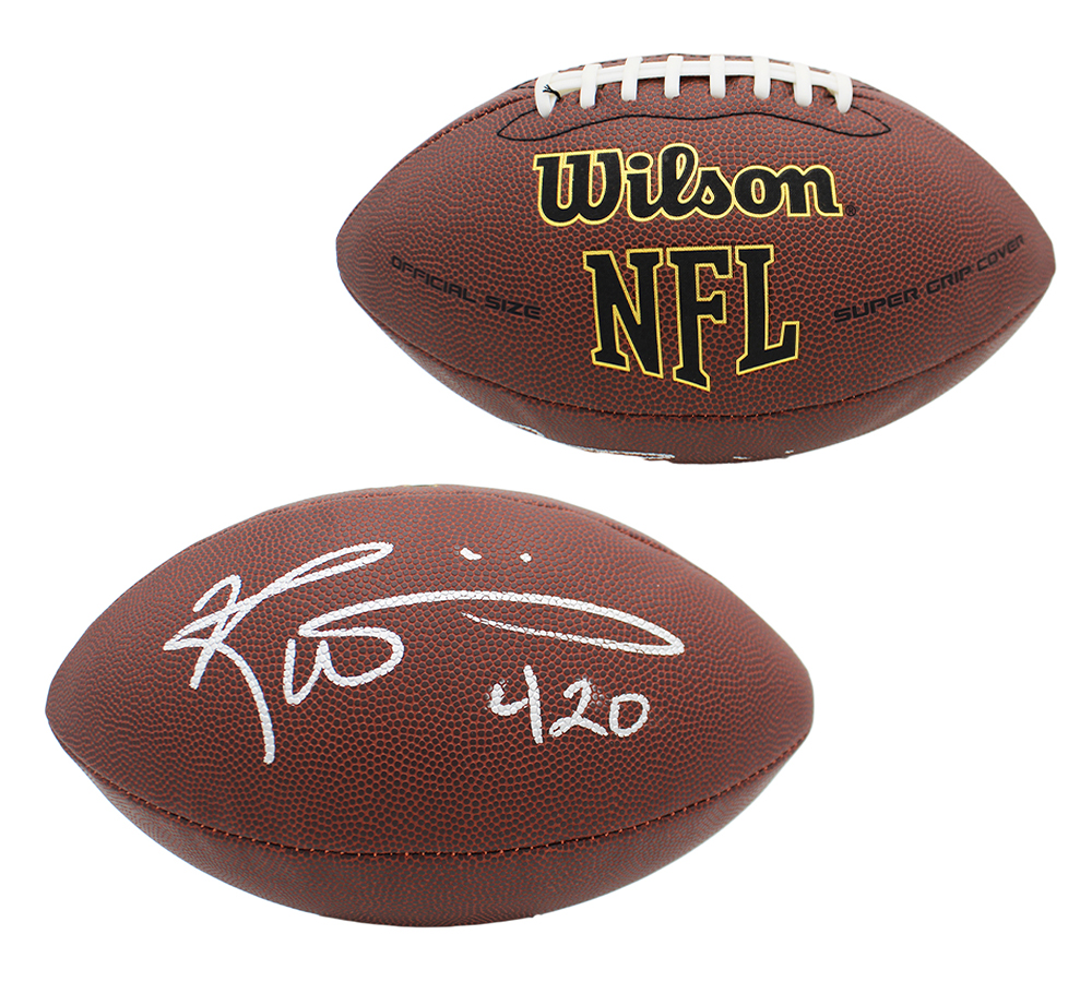 Ricky Williams Signed Miami Dolphins Super Grip Composite Leather NFL Football with "420" Inscription