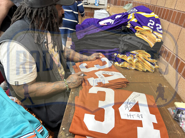 Ricky Williams Signed Texas Custom Orange Jersey with "HT 98" Inscription - Image 3