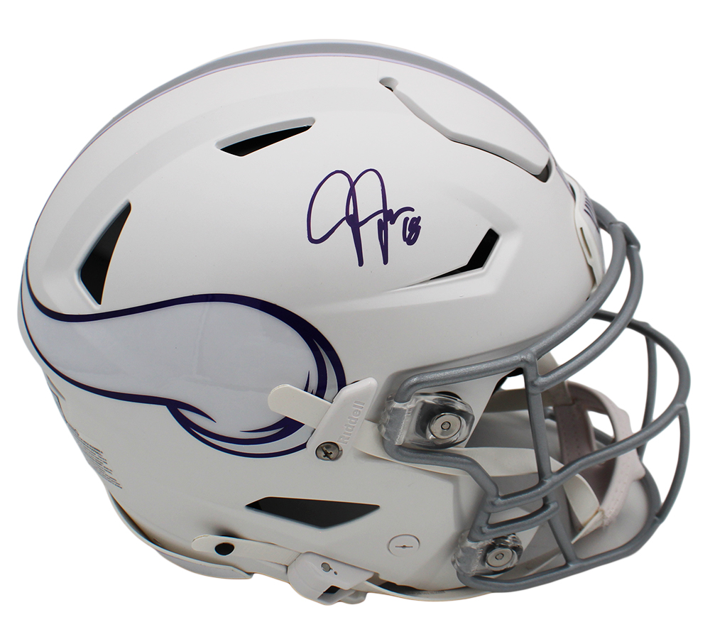 Justin Jefferson Signed Minnesota Vikings Speed Flex Authentic Alternate NFL Helmet - Image 2