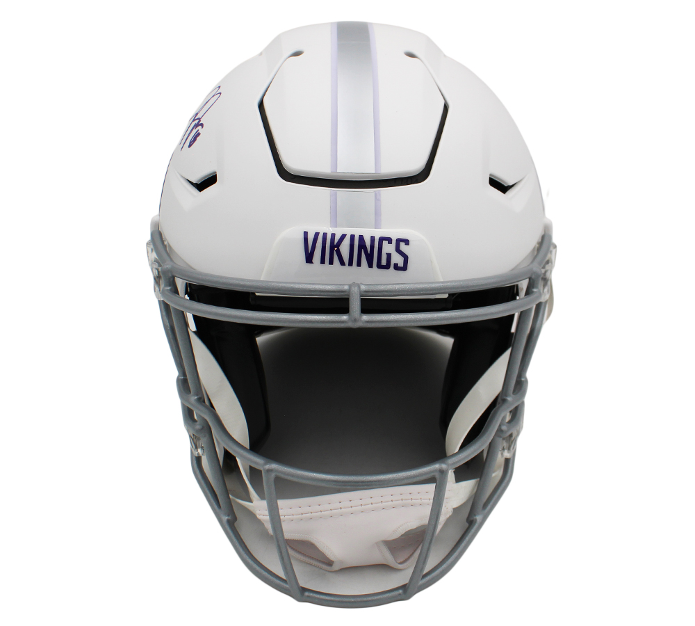 Justin Jefferson Signed Minnesota Vikings Speed Flex Authentic Alternate NFL Helmet - Image 3