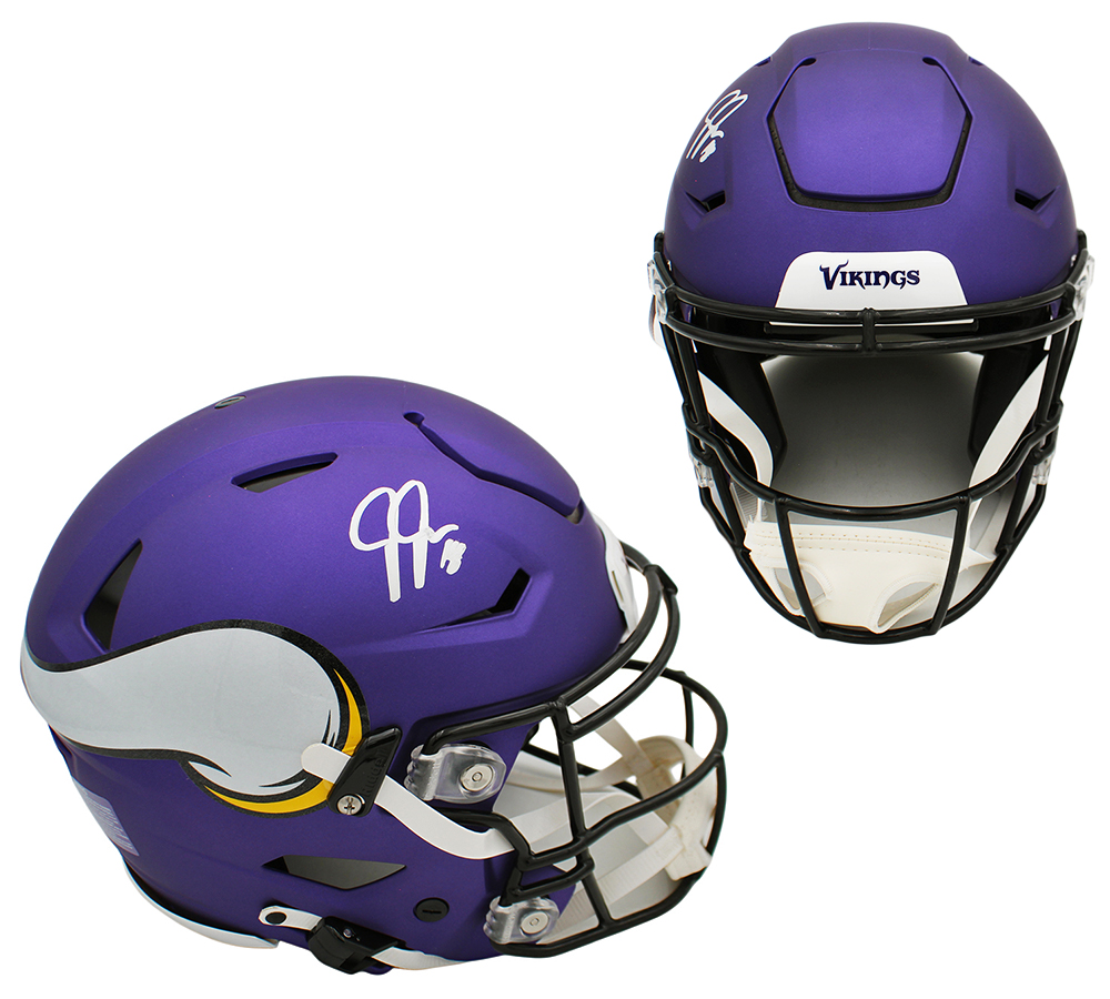 Justin Jefferson Signed Minnesota Vikings Speed Flex Authentic Satin Purple NFL Helmet