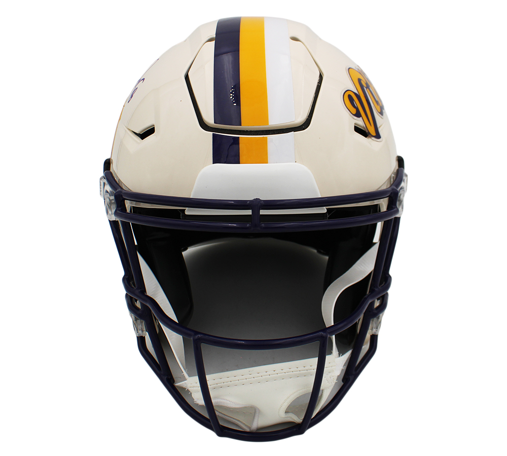 Justin Jefferson Signed Minnesota Vikings Speed Flex Authentic Retro NFL Helmet - Image 3