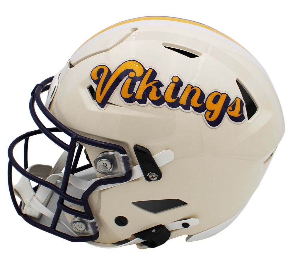 Justin Jefferson Signed Minnesota Vikings Speed Flex Authentic Retro NFL Helmet - Image 4
