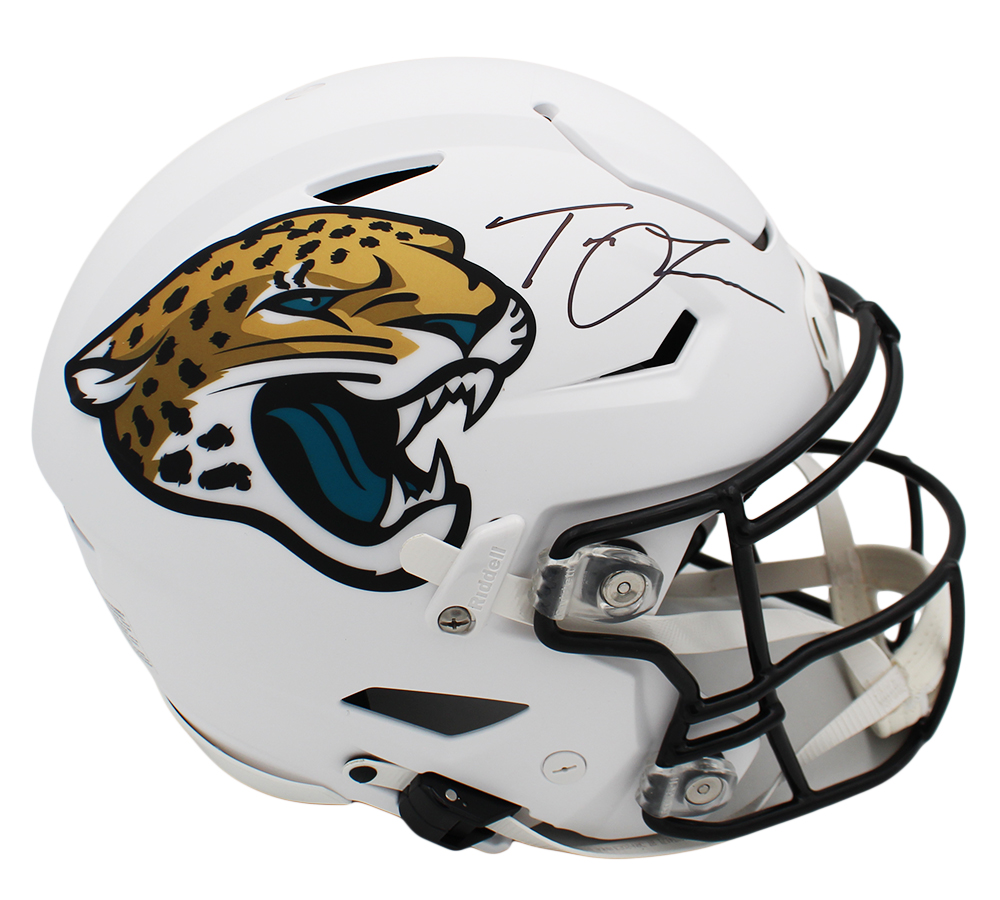 Trevor Lawrence Signed Jacksonville Jaguars Speed Flex Authentic Alternate White NFL Helmet - Image 2