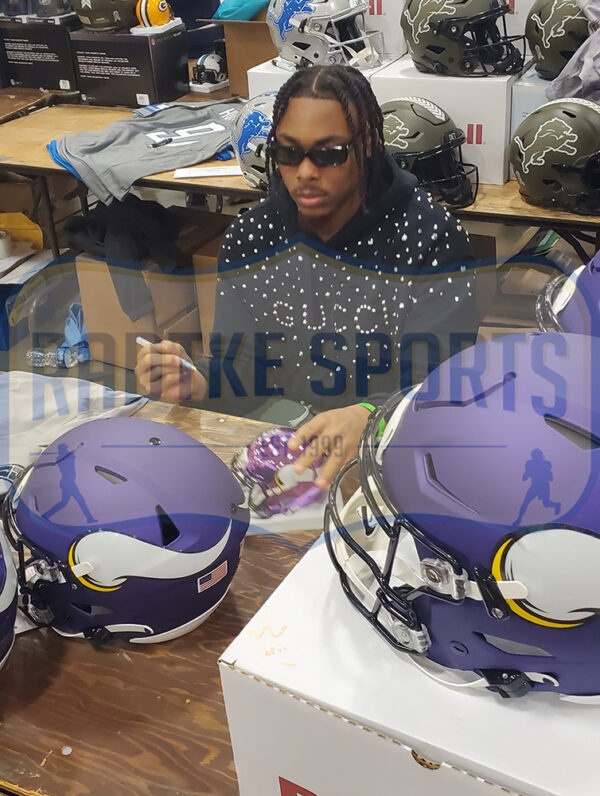 Justin Jefferson Signed Minnesota Vikings Speed Flex Authentic NFL Helmet - Image 5